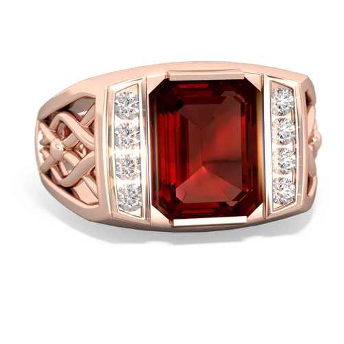 garnet mens vine ring