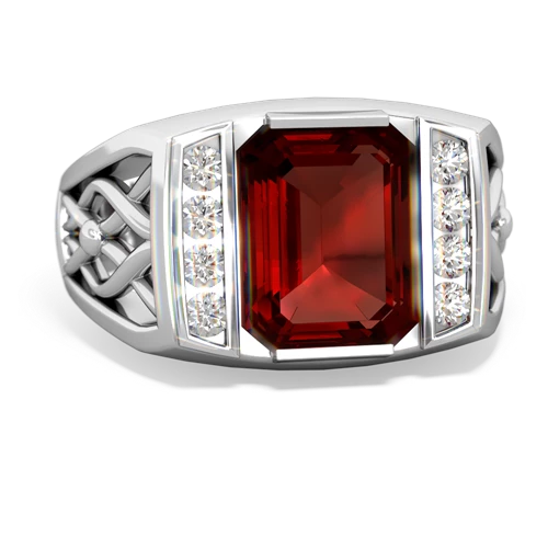 garnet mens vine ring