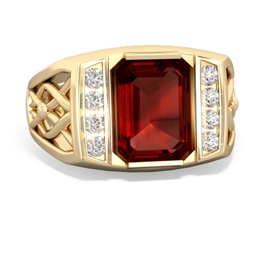 garnet mens vine ring