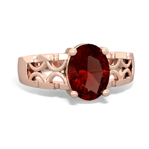 garnet modern ring