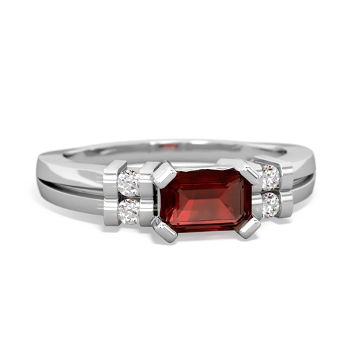 garnet modern ring