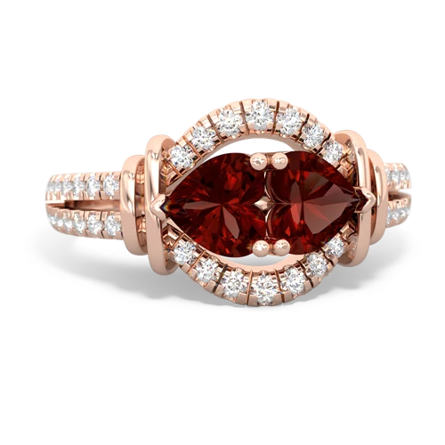 garnet pave keepsake ring