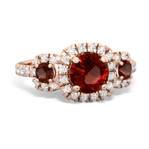 Garnet Genuine Garnet with  and  Regal Halo ring Ring