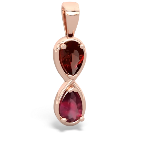 garnet-ruby infinity pendant