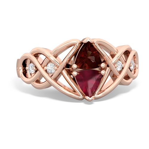 garnet-ruby celtic knot ring