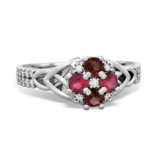 garnet-ruby engagement ring