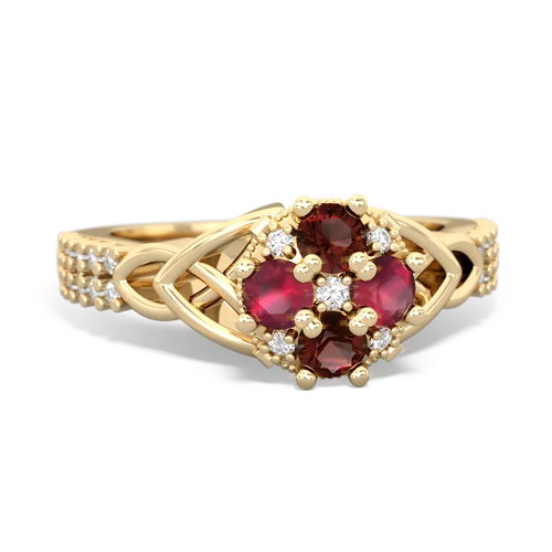 garnet-ruby engagement ring