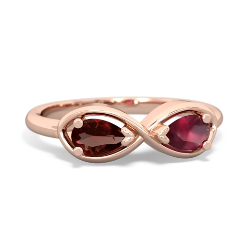 garnet-ruby infinity ring