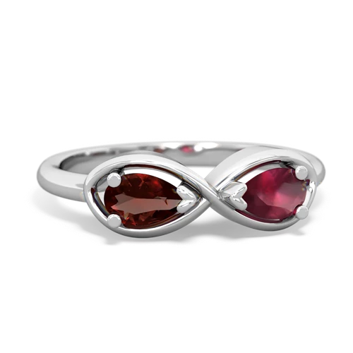 garnet-ruby infinity ring