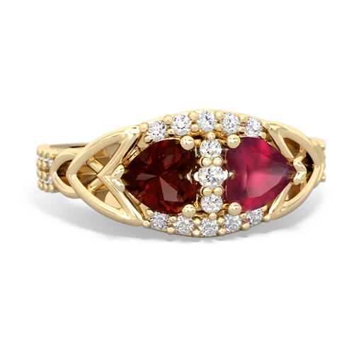 garnet-ruby keepsake engagement ring