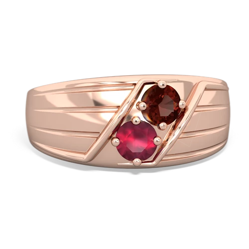 garnet-ruby mens ring