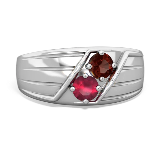 garnet-ruby mens ring