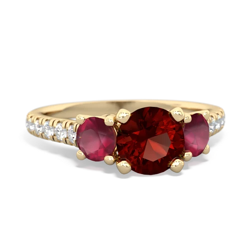 garnet-ruby trellis pave ring