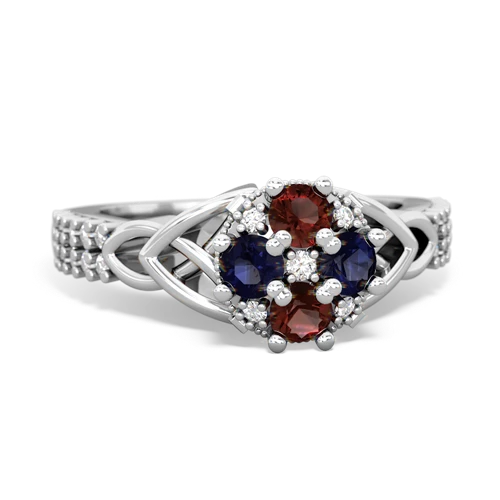 garnet-sapphire engagement ring