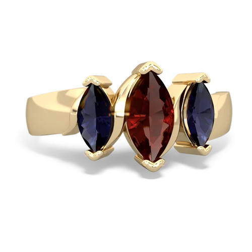 garnet-sapphire keepsake ring