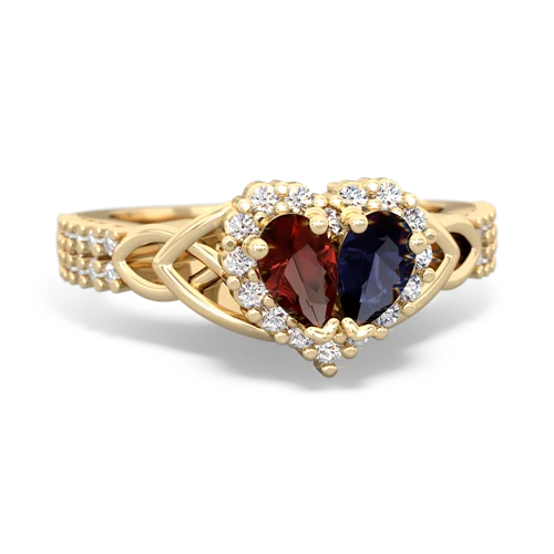 garnet-sapphire keepsake engagement ring