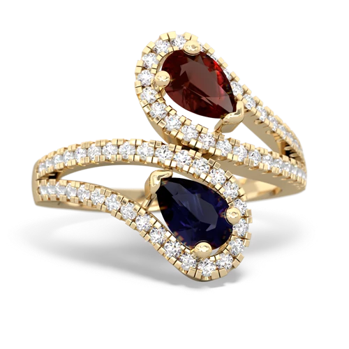 Garnet Genuine Garnet with Genuine Sapphire Diamond Dazzler ring Ring