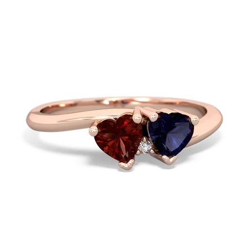 garnet-sapphire sweethearts promise ring