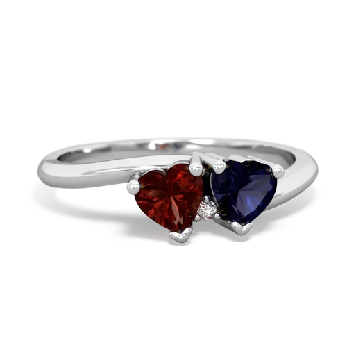 garnet-sapphire sweethearts promise ring