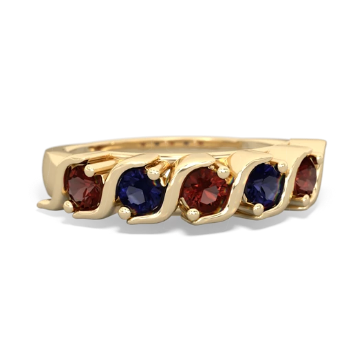 garnet-sapphire timeless ring