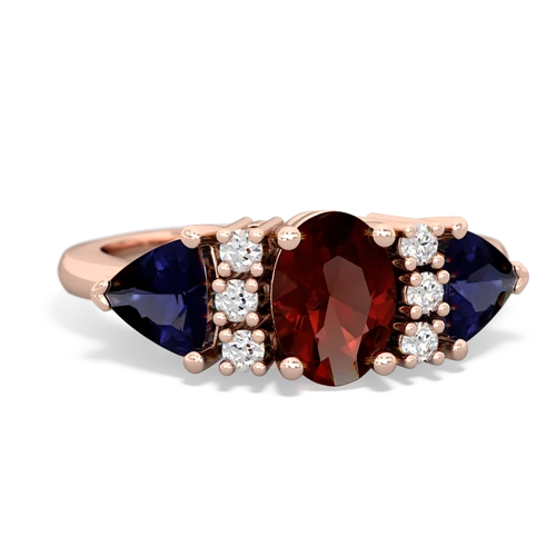 garnet-sapphire timeless ring