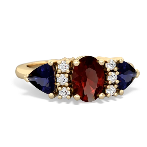 garnet-sapphire timeless ring