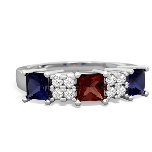 garnet-sapphire timeless ring