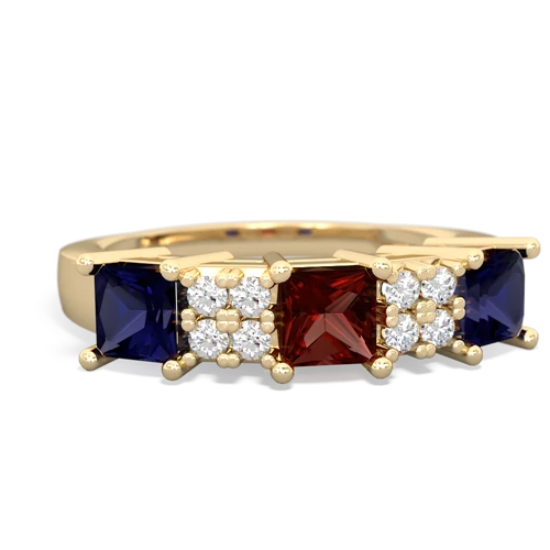 garnet-sapphire timeless ring