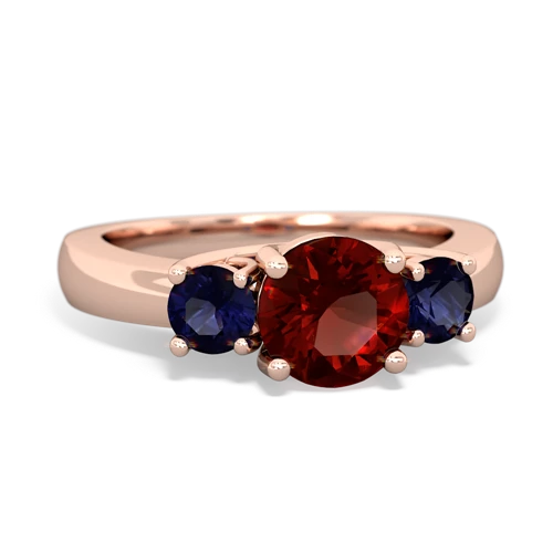 garnet-sapphire timeless ring