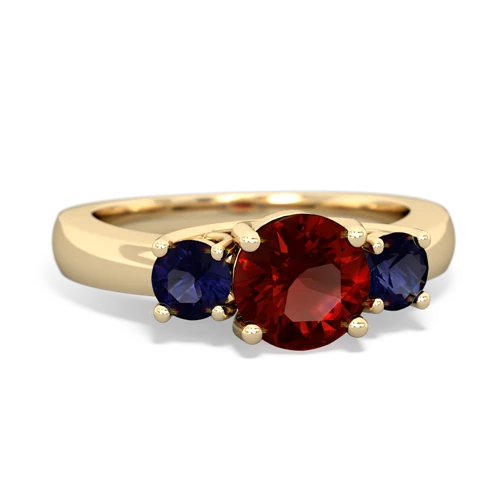 garnet-sapphire timeless ring