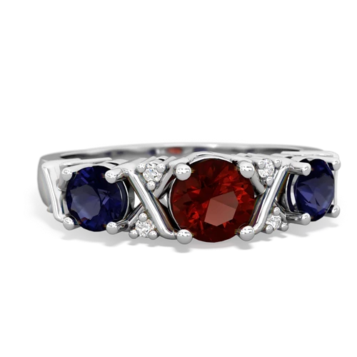 garnet-sapphire timeless ring