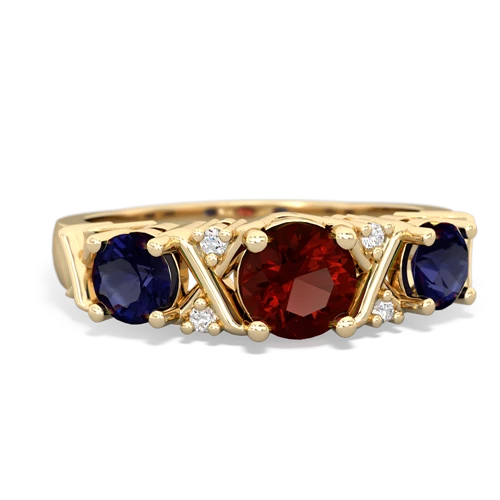 garnet-sapphire timeless ring