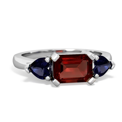 garnet-sapphire timeless ring