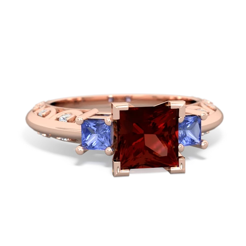 garnet-tanzanite engagement ring