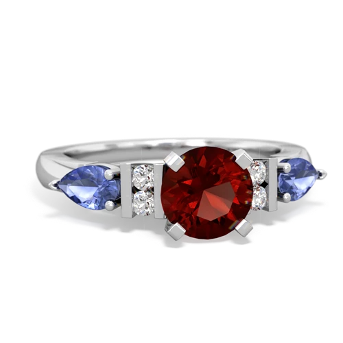 garnet-tanzanite engagement ring