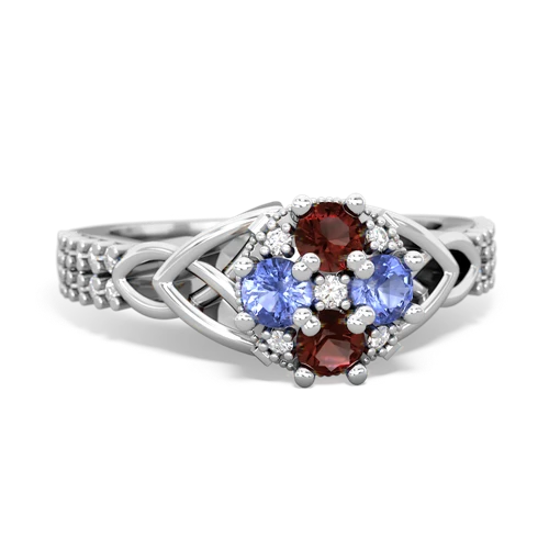 garnet-tanzanite engagement ring