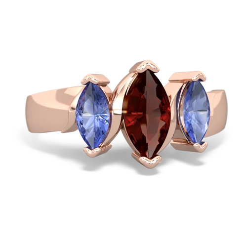 garnet-tanzanite keepsake ring