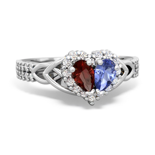 garnet-tanzanite keepsake engagement ring