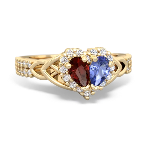 garnet-tanzanite keepsake engagement ring