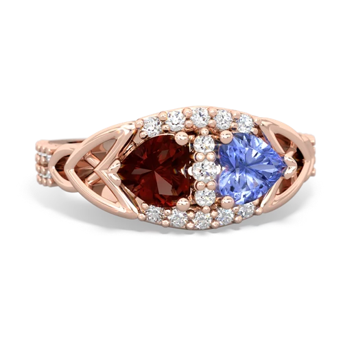 garnet-tanzanite keepsake engagement ring