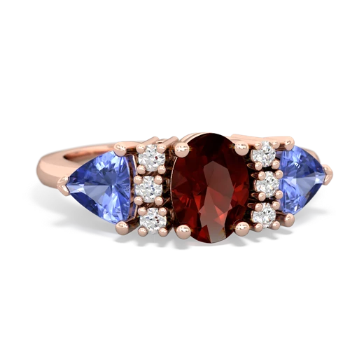 garnet-tanzanite timeless ring