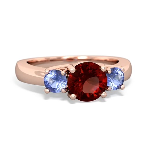 garnet-tanzanite timeless ring