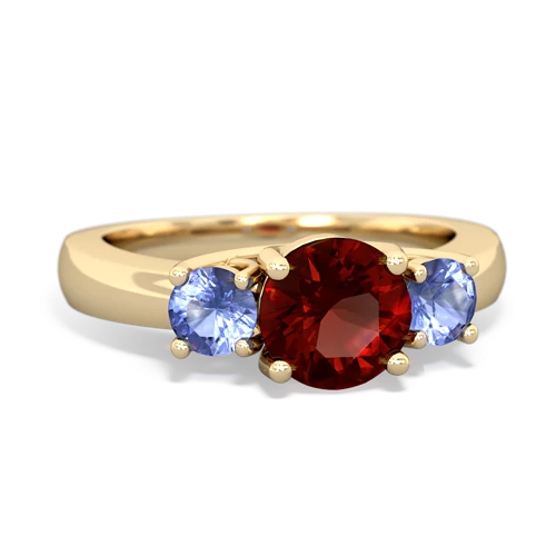 garnet-tanzanite timeless ring