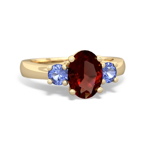 garnet-tanzanite timeless ring