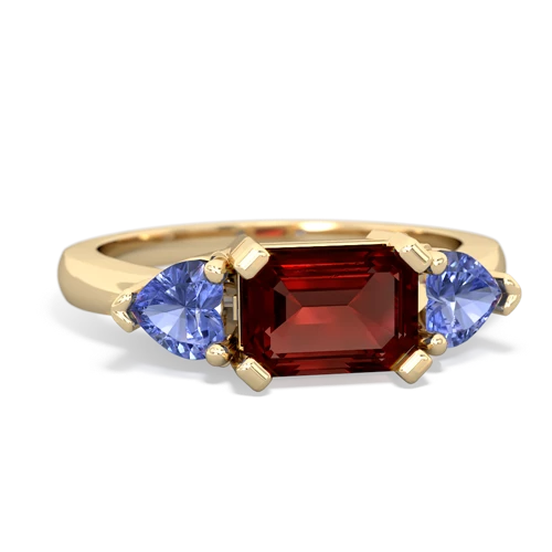 garnet-tanzanite timeless ring