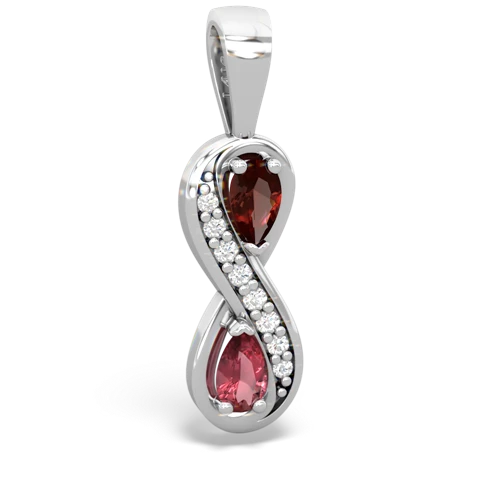 garnet-tourmaline keepsake infinity pendant