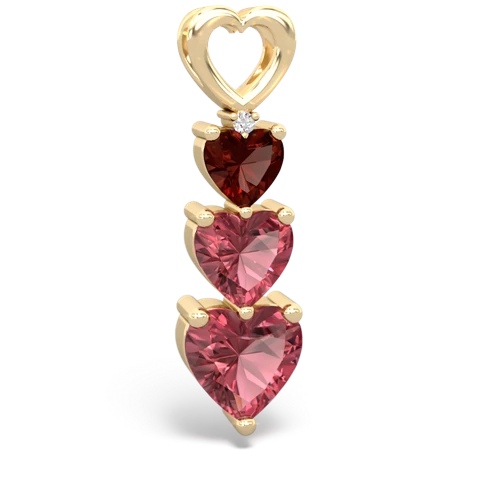 Garnet Genuine Garnet with Genuine Pink Tourmaline and Genuine Opal Past Present Future pendant Pendant