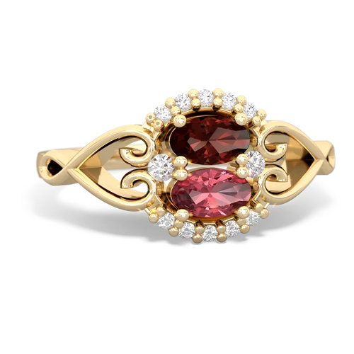 garnet-tourmaline antique keepsake ring