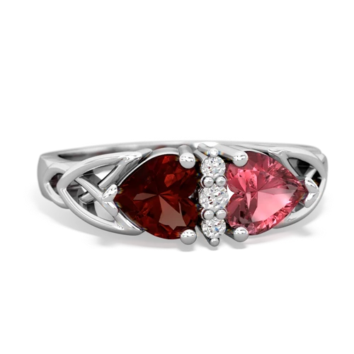 garnet-tourmaline celtic ring