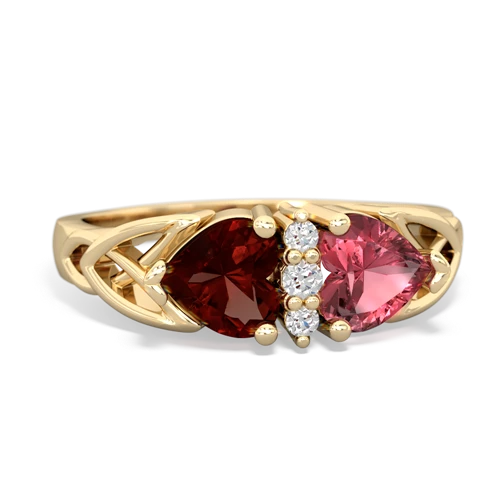 garnet-tourmaline celtic ring